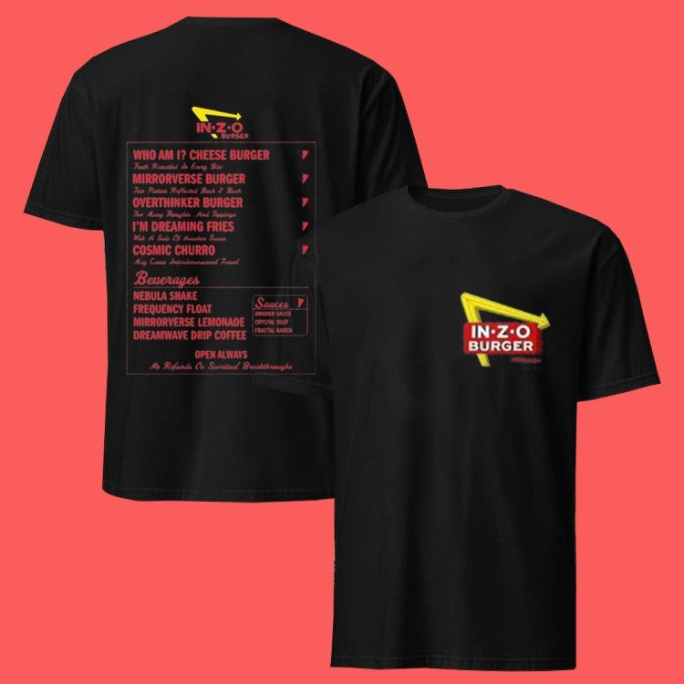 In-z-o Who Am I Cheese Burger Menu T-Shirts