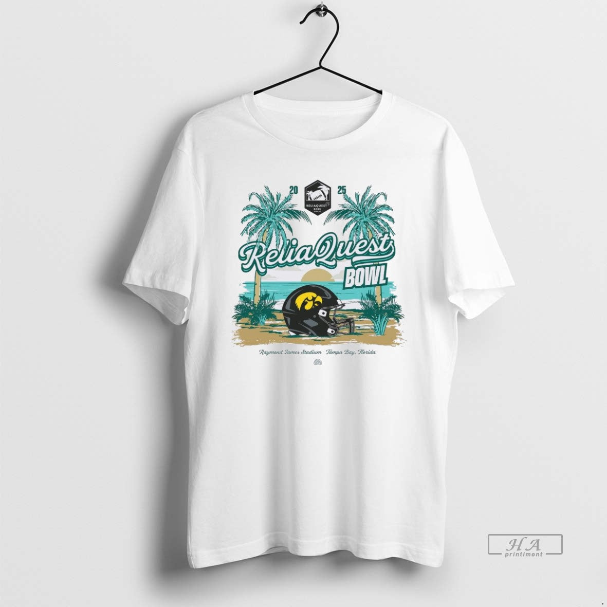 Official Iowa Hawkeyes 2025 Reliaquest Bowl Helmet Beach Christmas T-Shirts, Hoodie, Sweatshirt | PureTeeCo.com