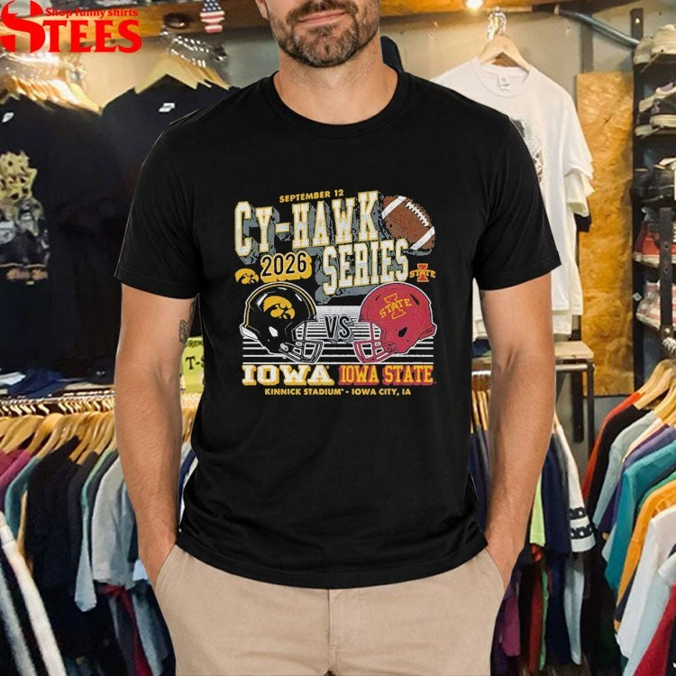 Iowa Hawkeyes Football vs Iowa State Cyclones Cy-Hawk Series Knick Stadium September 12 2026 T-shirts