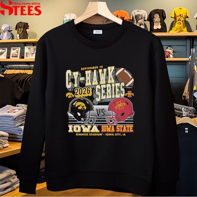 Iowa Hawkeyes Football vs Iowa State Cyclones Cy-Hawk Series Knick Stadium September 12 2026 T-shirts