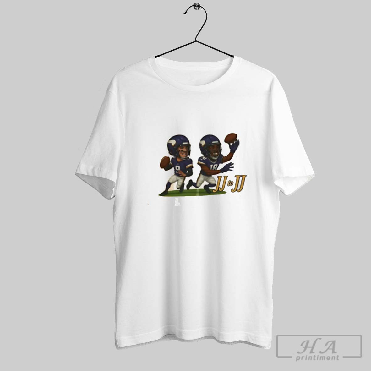 Official Jj Mccarthy And Justin Jefferson Jj2jj Minnesota Vikings Caricature