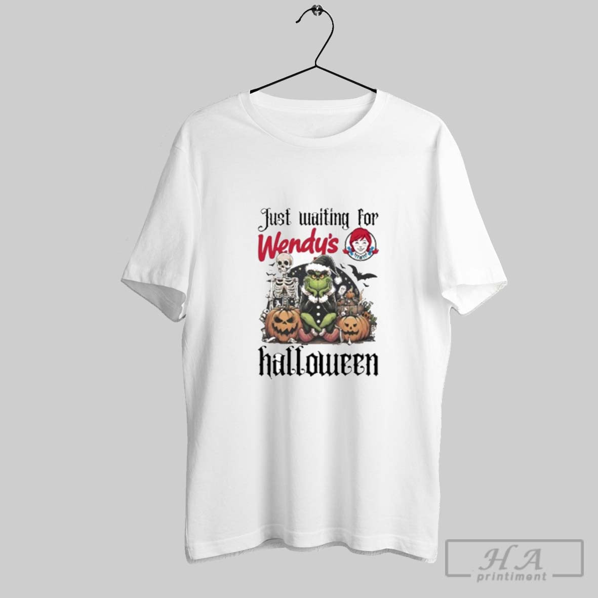 Official Just Waiting For Wendys Santa Grinch Halloween 2025 Shirt