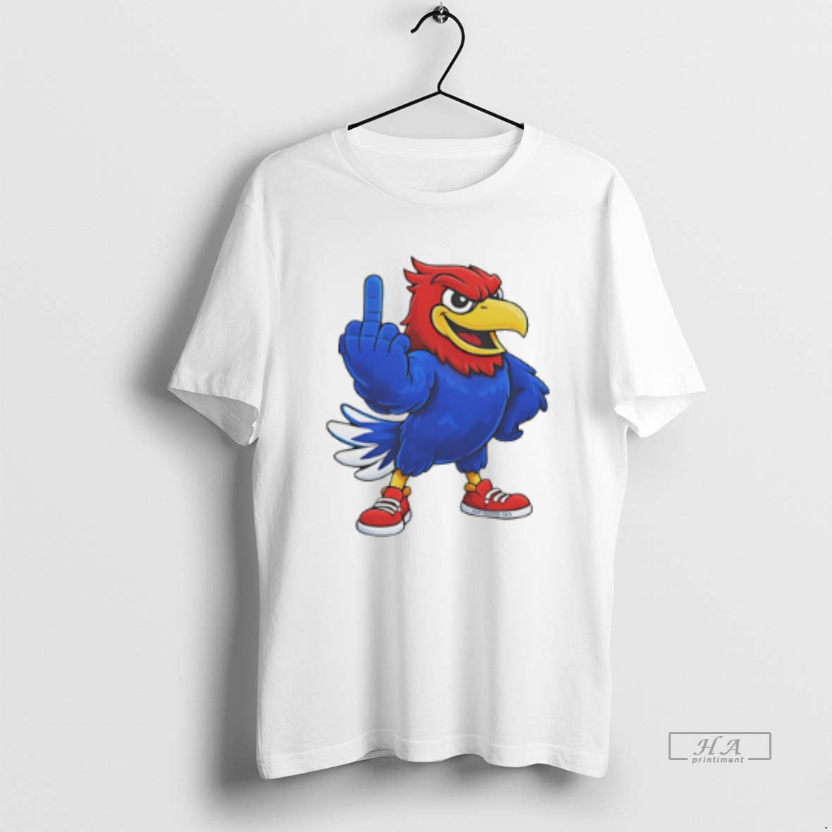 Official Kansas Jayhawks Middle Finger Mascot T-Shirts, Hoodie, Sweatshirt | PureTeeCo.com