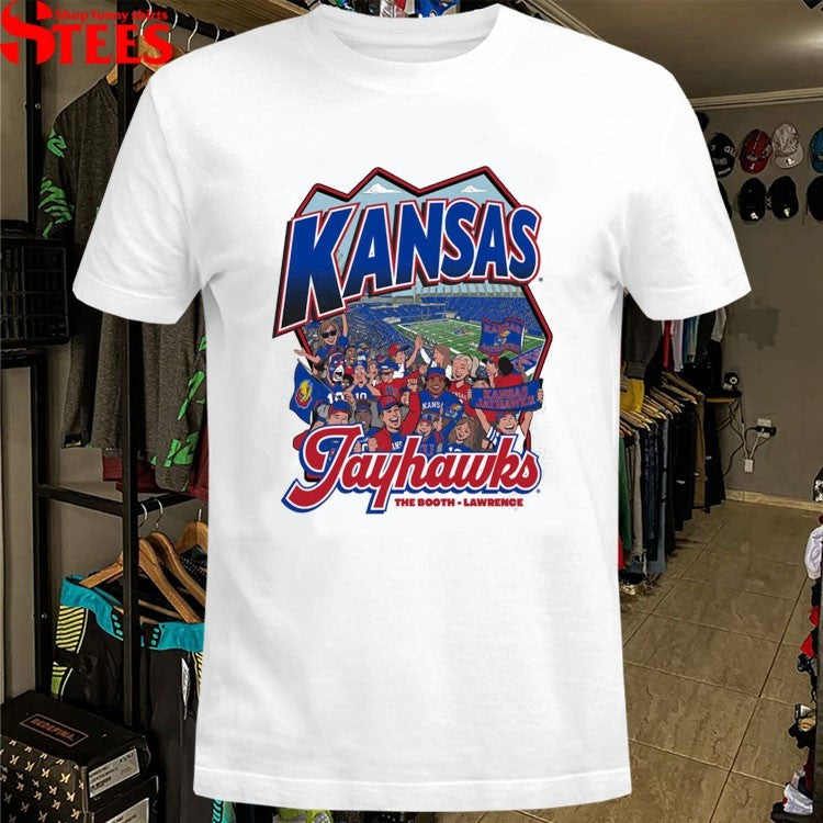 Kansas Jayhawks The Booth Lawrence David Booth Kansas Memorial Stadium T-shirts