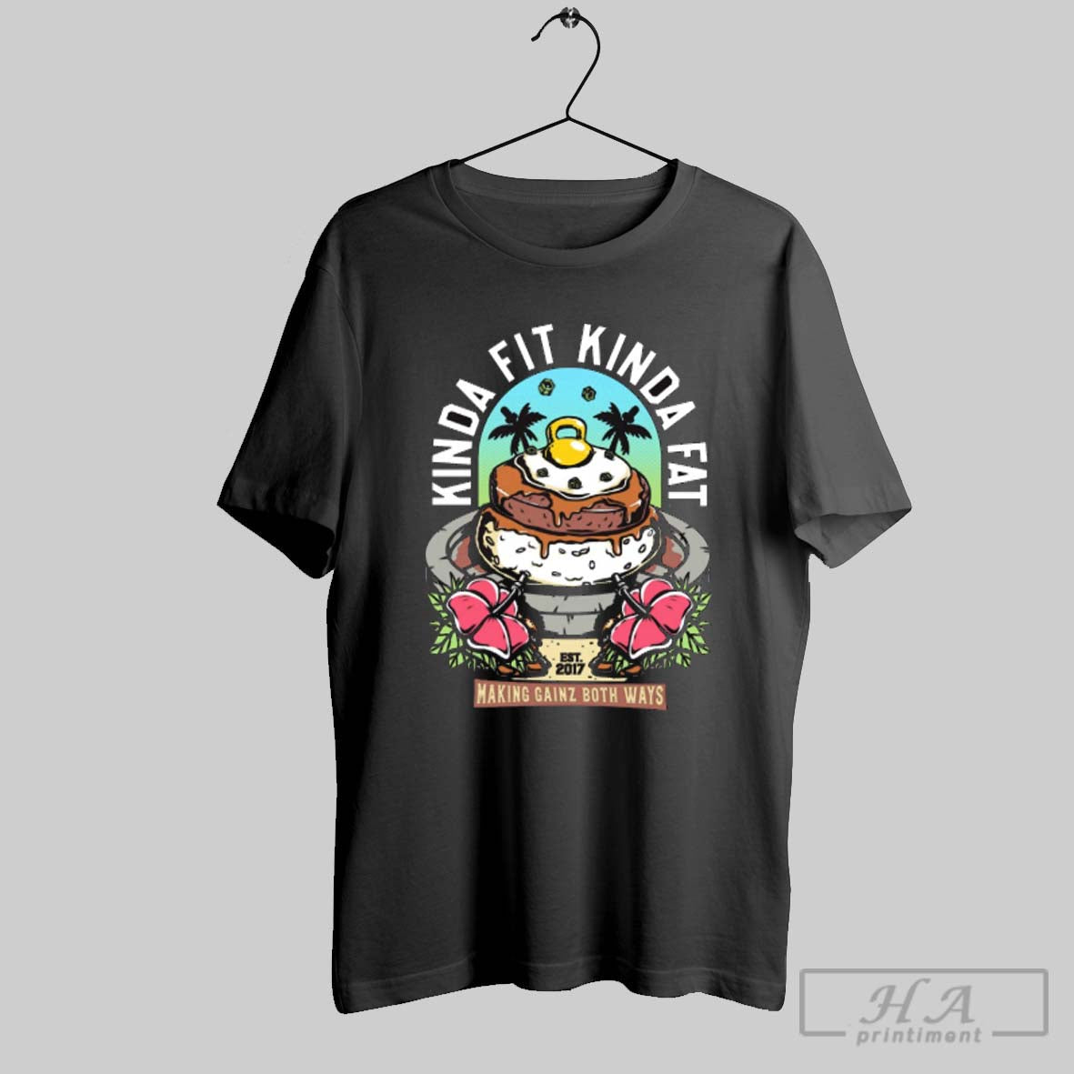 Official Kinda Fit Kinda Fat Making Gainz Both Ways Est 2017 Graphic