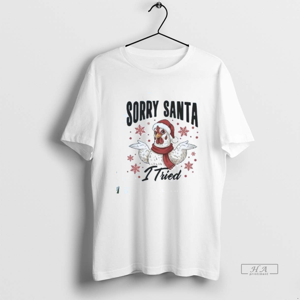 Official L8okqpbi Chicken Sorry Santa I Tried Christmas T-Shirts, Hoodie, Sweatshirt | PureTeeCo.com