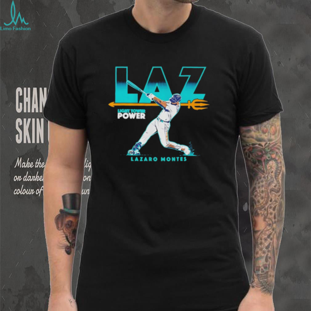 Lazaro Montes Laz light tower power Seattle Mariners baseball shirt