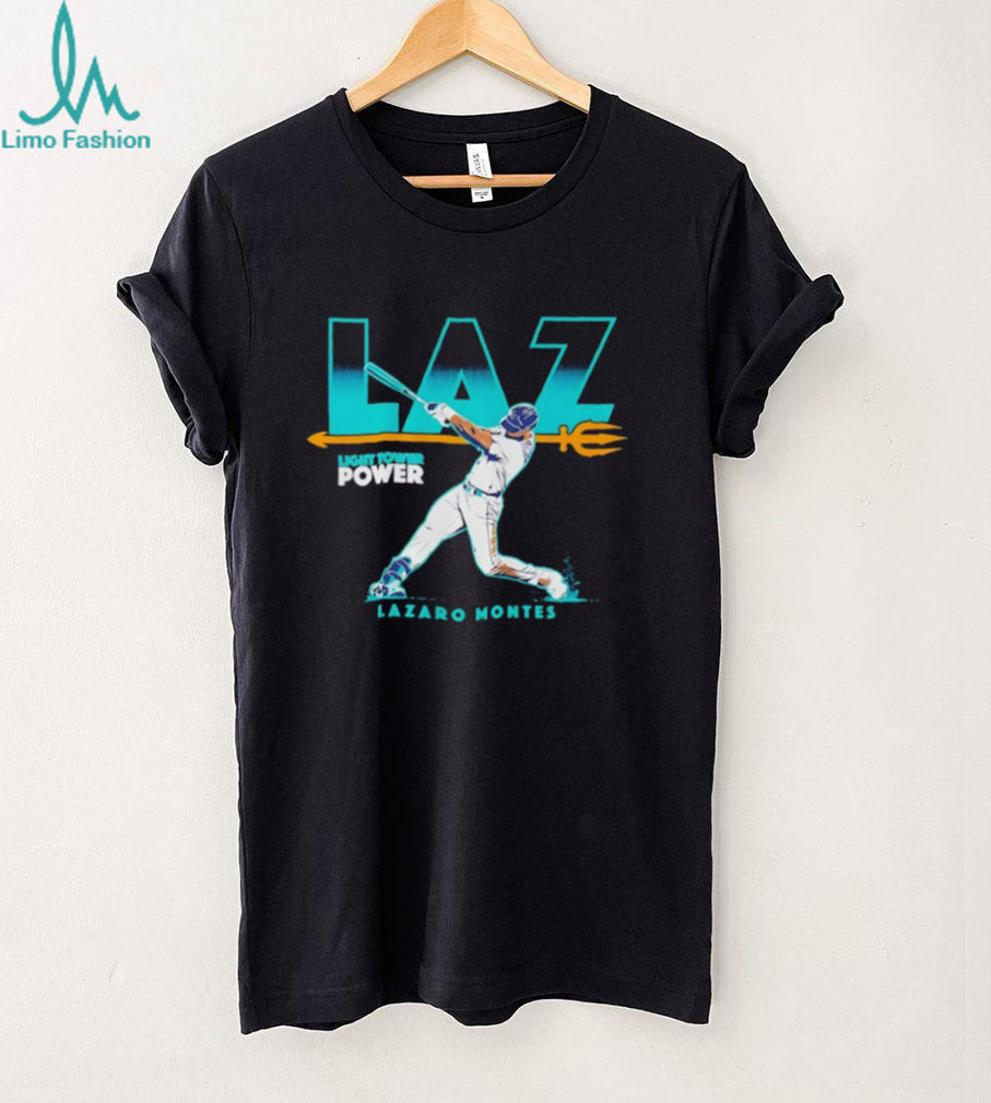 Lazaro Montes Laz light tower power Seattle Mariners baseball shirt