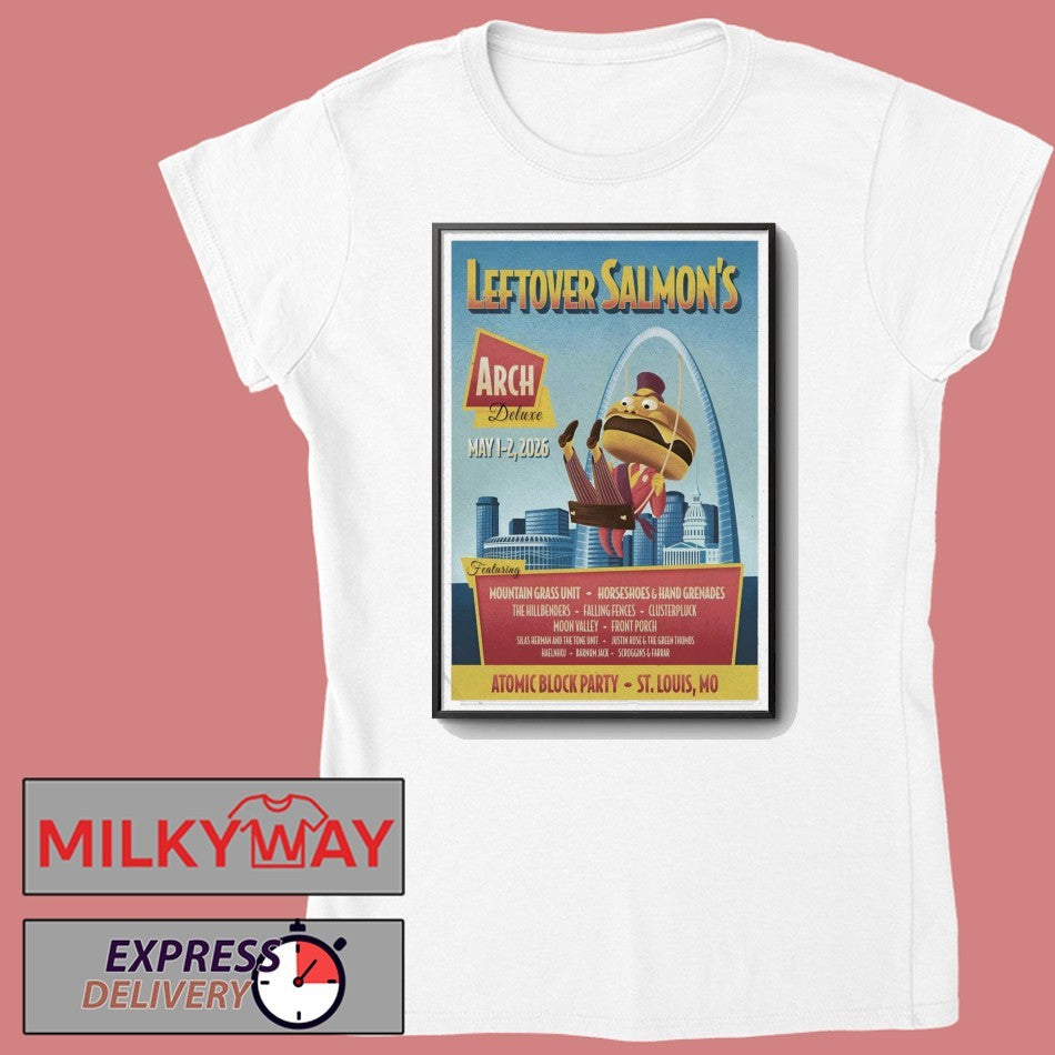 Leftover Salmon’s May 1-2 2026, St. Louis MO Poster shirt