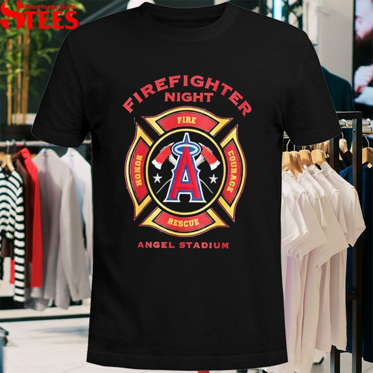 Los Angeles Angels Firefight Night Honor Fire Courage Rescue Appreciation T-shirts