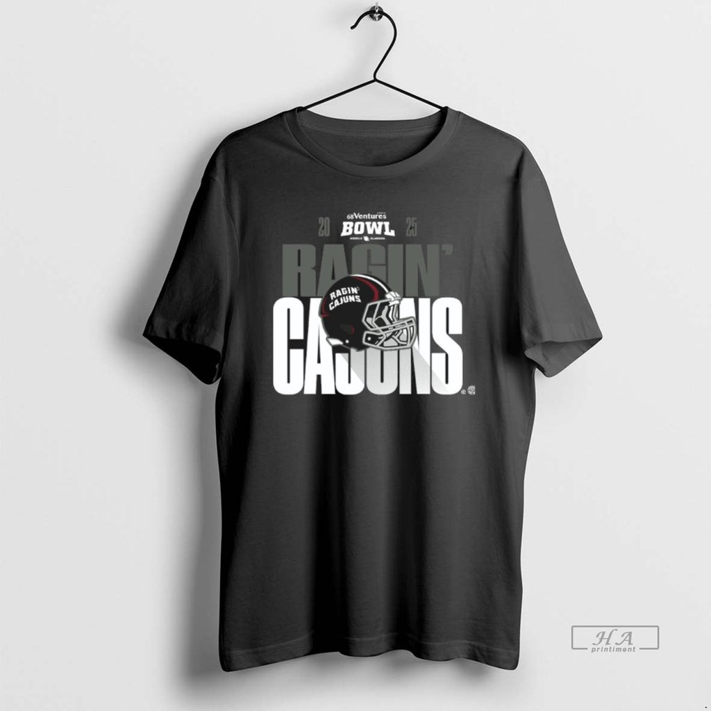 Official Louisiana Ragin Cajuns 2025 68 Ventures Bowl Helmet Bound T-Shirts, Hoodie, Sweatshirt | PureTeeCo.com