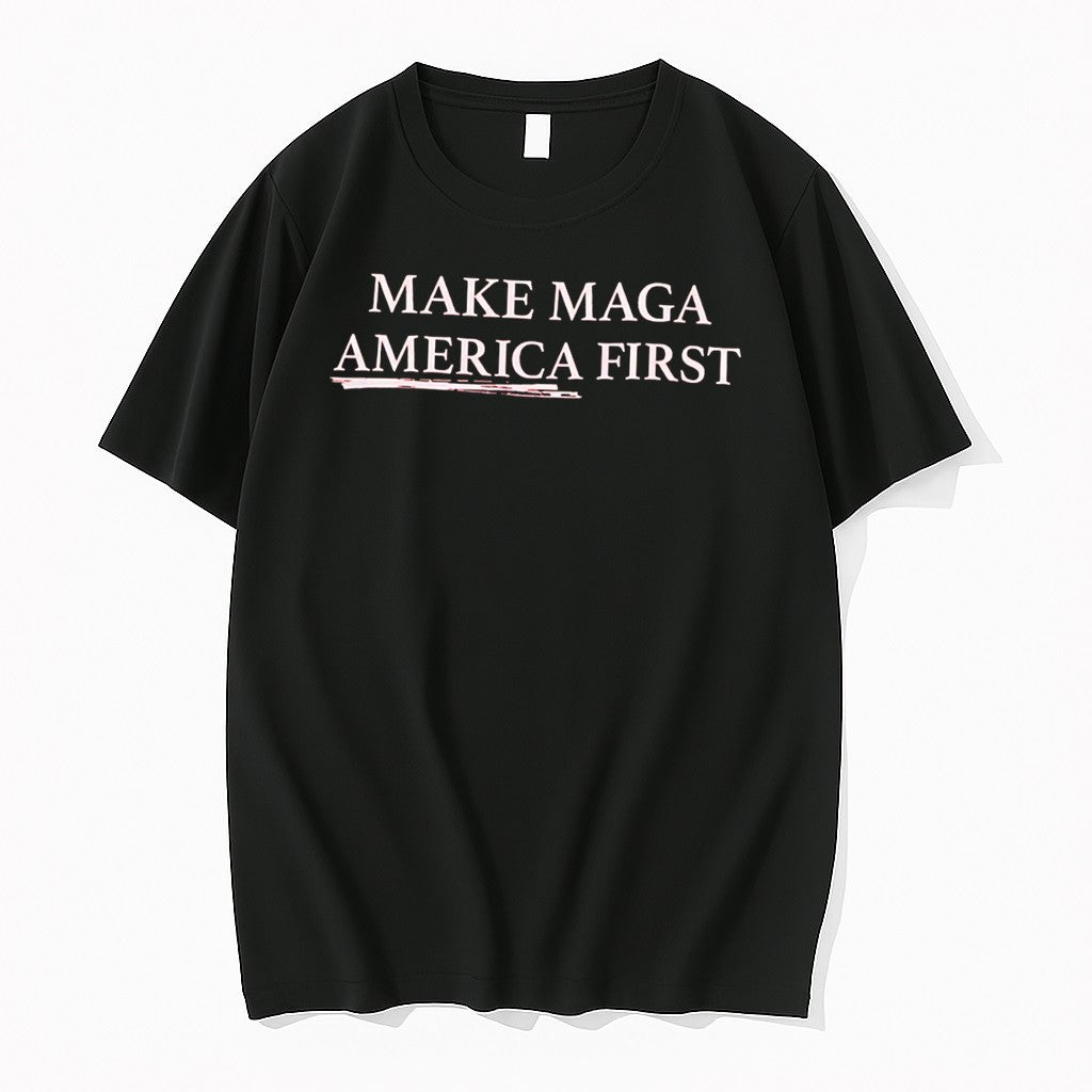 Official Make Maga America First Text Tee T Shirts Jpg