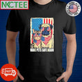 Official Make pets safe again Flag of the United States sunglasses cat dog shirt