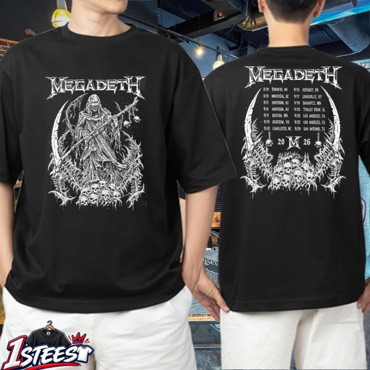 Megadeth North American 2026 Tour Vic The Reaper T-Shirts