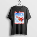 Official Merry Christmas From New York Santa Rides A Reindeer T-Shirts, Hoodie, Sweatshirt | PureTeeCo.com