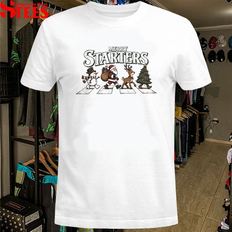Merry Starters Abbey Road Christmas T-Shirt