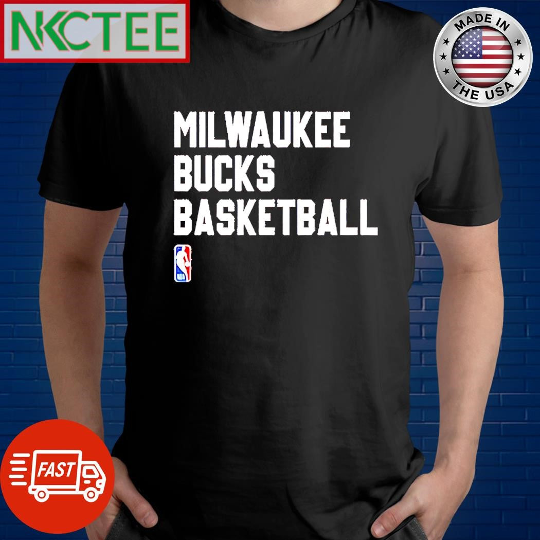 Official Milwaukee Bucks Basketball text NBA cup shirt