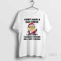 Official Minion Santa I Dont Have A Bad Temper I Just Dont Tolerate Fucking Bull T-Shirts, Hoodie, Sweatshirt | PureTeeCo.com