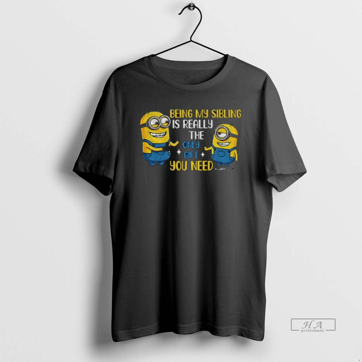 Official Minion Being My Sibling Is Really The Only Gift You Need T-Shirts, Hoodie, Sweatshirt | PureTeeCo.com