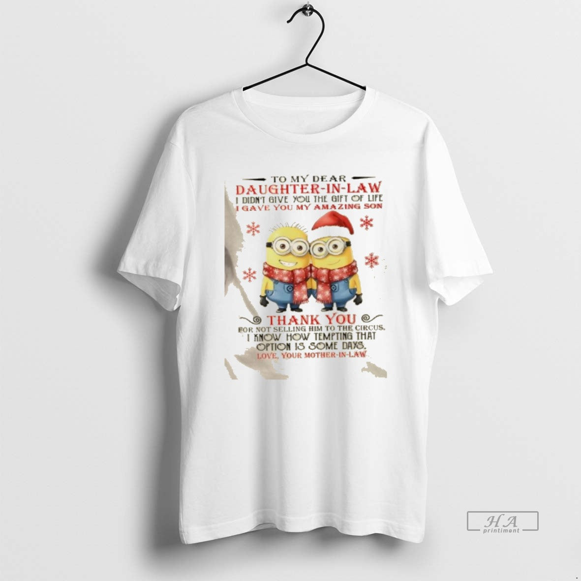 Official Minions To My Dear Daughter In Law I Didnt Give You The Gift Of T-Shirts, Hoodie, Sweatshirt | PureTeeCo.com