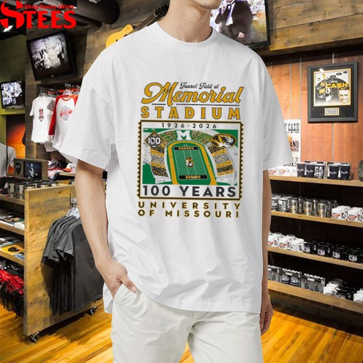 Missouri Tigers 100 Years Faurot Field At Memorial Stadium 1926 2026 University T-shirts