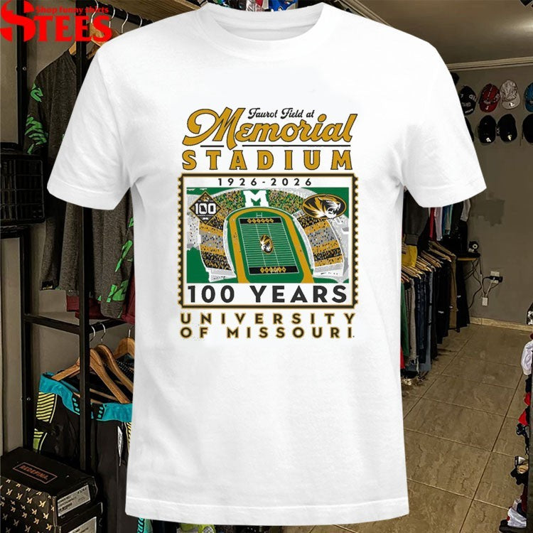 Missouri Tigers 100 Years Faurot Field At Memorial Stadium 1926 2026 University T-shirts