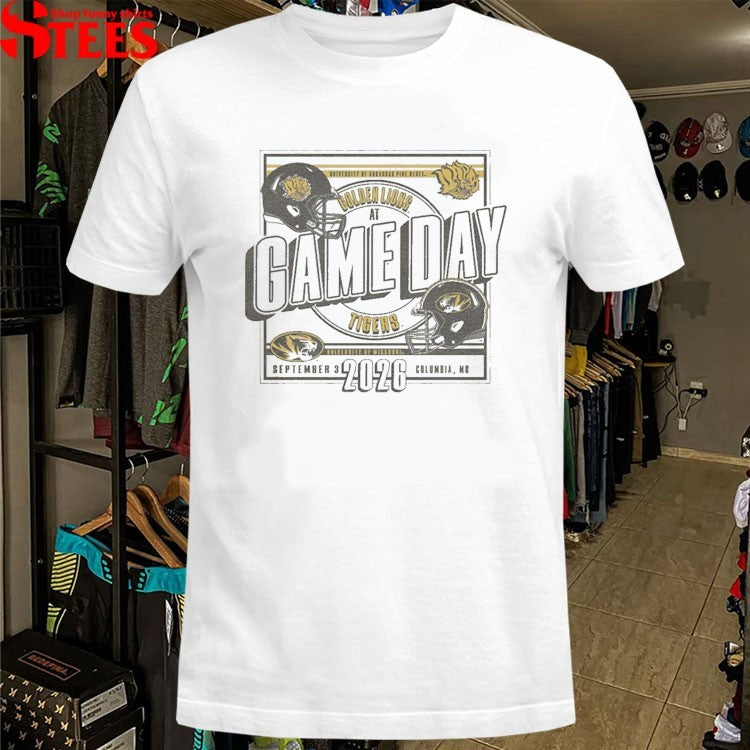 Missouri Tigers Football vs Arkansas-Pine Bluff Golden Lions At Gameday September 3 2026 Columbia MO T-shirts