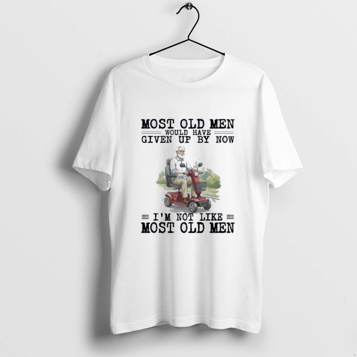 Official Mobility Scooter Most Old Men Would Have Given Up By Now T-Shirts, Hoodie, Sweatshirt | PureTeeCo.com