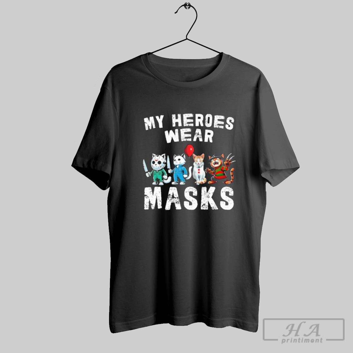 Official My Heroes Wear Masks Halloween Shirt
