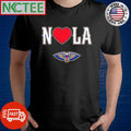 Official N heart LA New Orleans Pelicans shirt