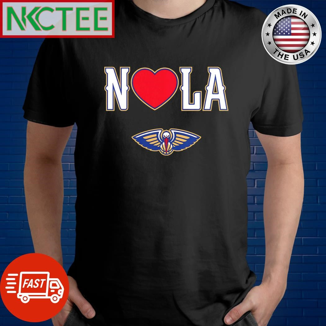 Official N heart LA New Orleans Pelicans shirt