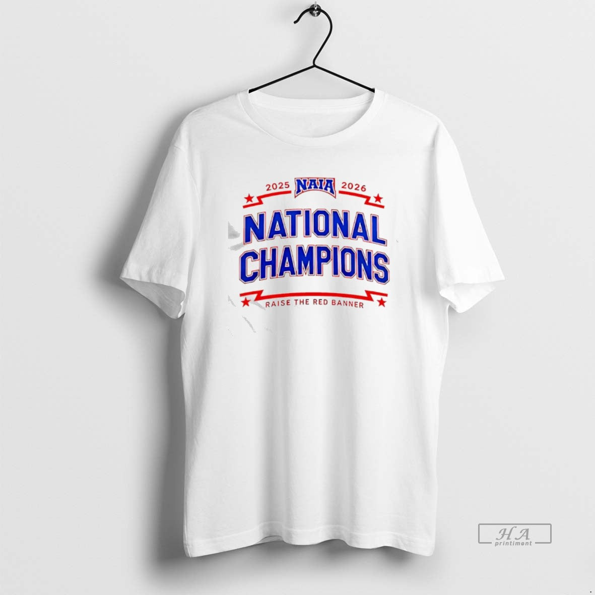 Official Naia 2025 2026 National Champions Raise The Red Banner T-Shirts, Hoodie, Sweatshirt | PureTeeCo.com