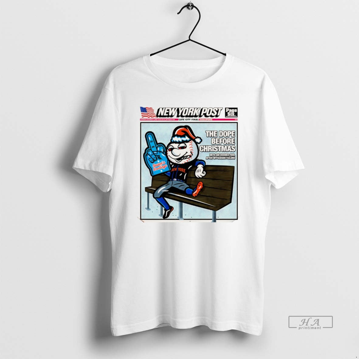Official New York Mets Mr Met Ny Post The Dope Before Christmas Christmas T-Shirts, Hoodie, Sweatshirt | PureTeeCo.com