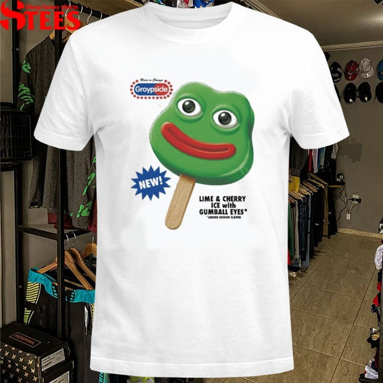Nick Fuentes Groypsicle Lime And Cherry Ice With Gumball Eyes T-shirts