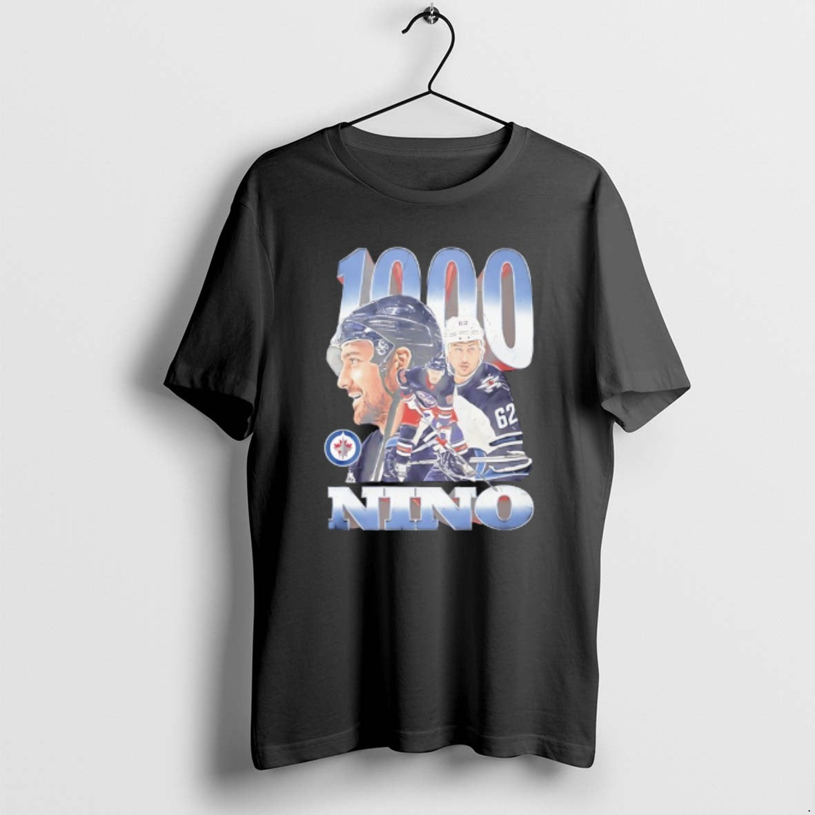Official Nino Niederreiter Winnipeg Jets 1000 Games Graphic T-Shirts, Hoodie, Sweatshirt | PureTeeCo.com