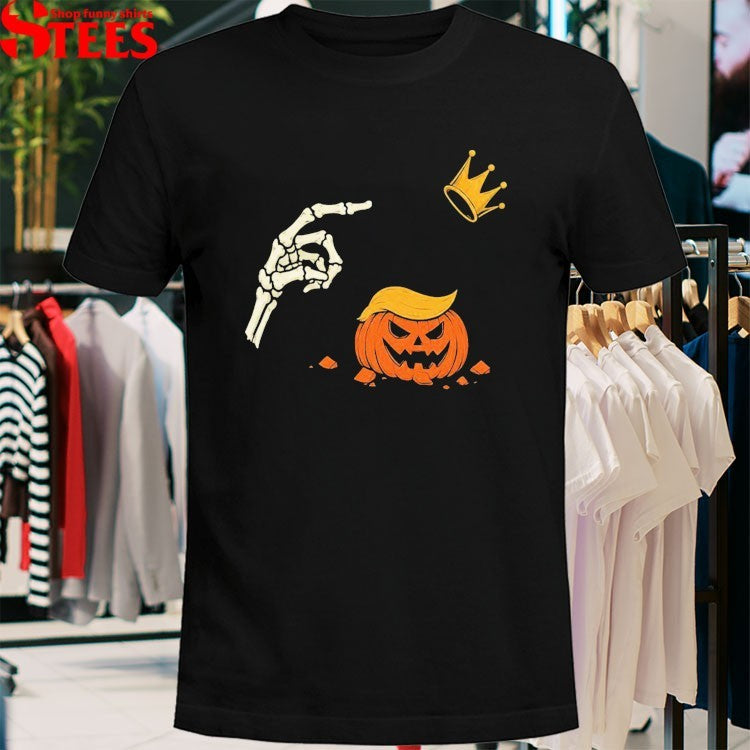 No Kings Pumpkin Skeleton Trump Halloween T-shirts