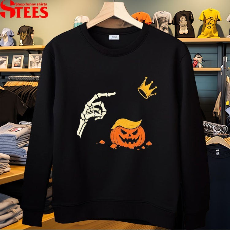 No Kings Pumpkin Skeleton Trump Halloween T-shirts