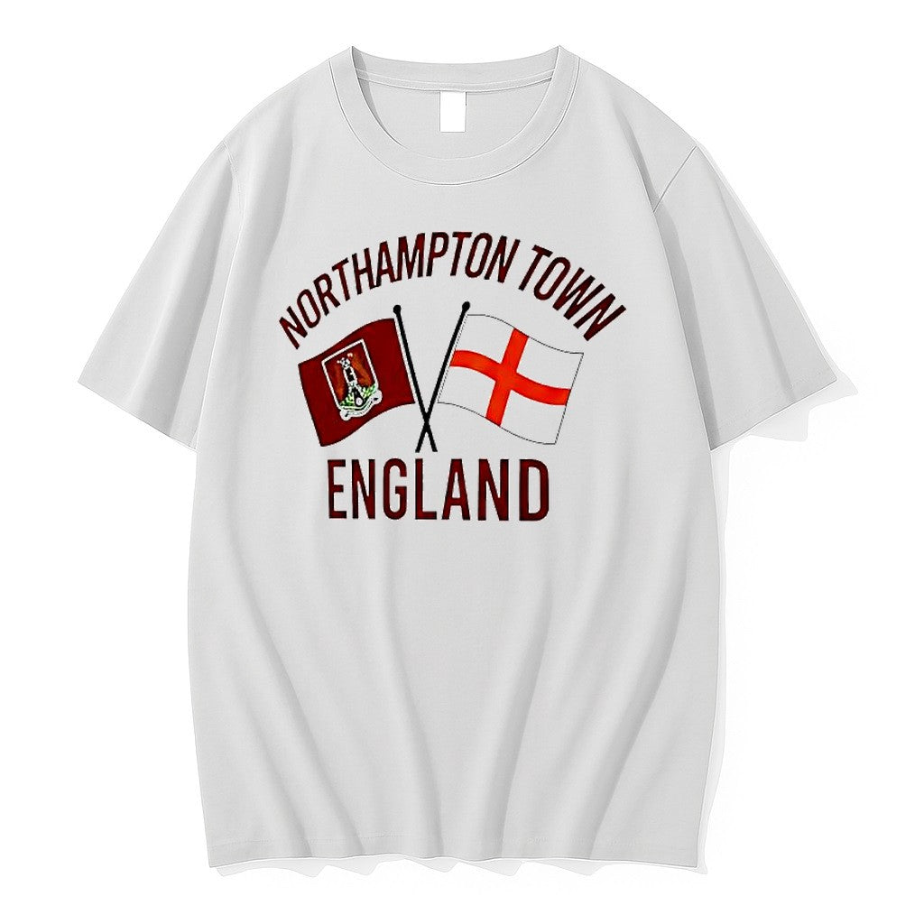 Official Northampton Town England Flags Football T Shirts Jpg