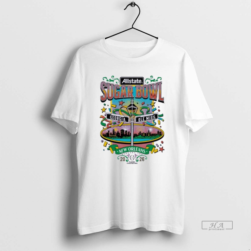 Official Ole Miss Vs Georgia 2026 Allstate Sugar Bowl Nola Adult T-Shirts, Hoodie, Sweatshirt | PureTeeCo.com