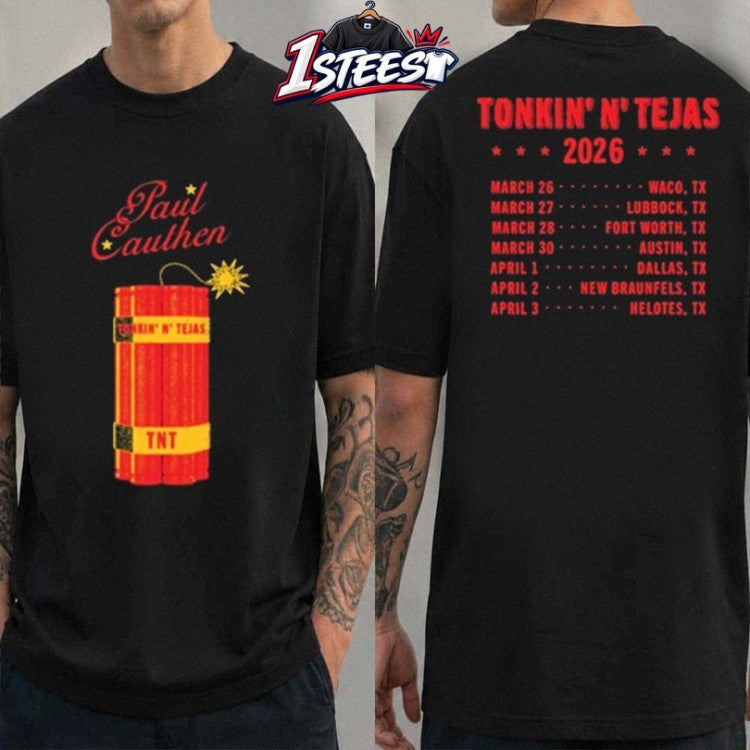 Paul Cauthen Tonkin’ N’ Tejas 2026 Tour T-shirts