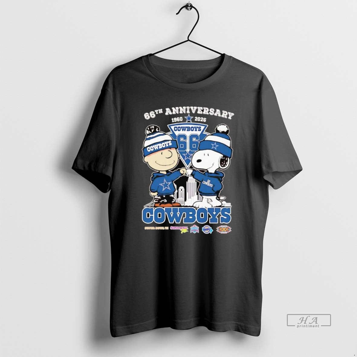 Official Peanuts 66th Anniversary 1960 2026 Dallas Cowboys T-Shirts, Hoodie, Sweatshirt | PureTeeCo.com