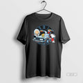 Official Peanuts Characters Back To The Future Time Travel Buddies Graphic T-Shirts, Hoodie, Sweatshirt | PureTeeCo.com