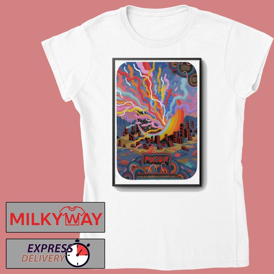 Phish At Sphere In Las Vegas NV On Apr 23-24 2026 Poster shirt