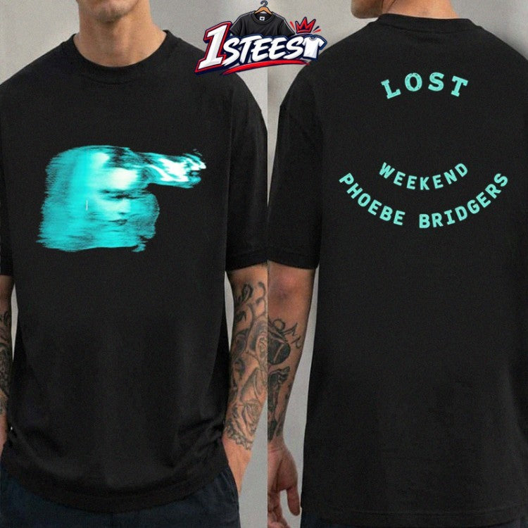 Phoebe Bridgers The Lost Tour 2026 Cyan Portrait T-shirts