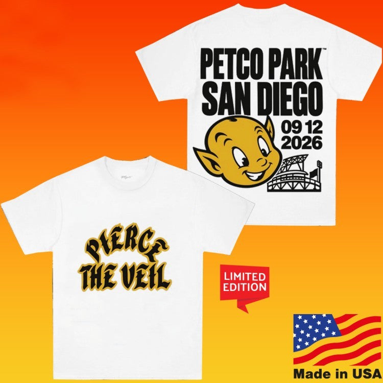 Pierce The Veil Petco Park, San Diego Padres September 12, 2026 Devil T-T-Shirtss
