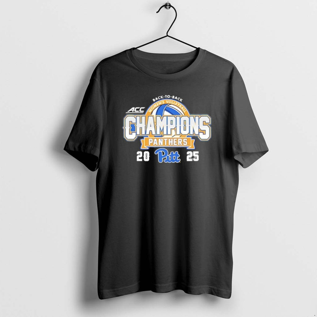 Official Pitt Panthers Back To Back 2025 Acc Womens Volleyball Championship T-Shirts, Hoodie, Sweatshirt | PureTeeCo.com