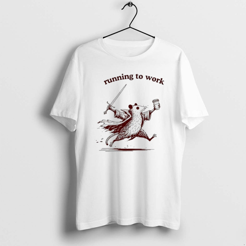 Official Possum Running To Work Funny T-Shirts, Hoodie, Sweatshirt | PureTeeCo.com