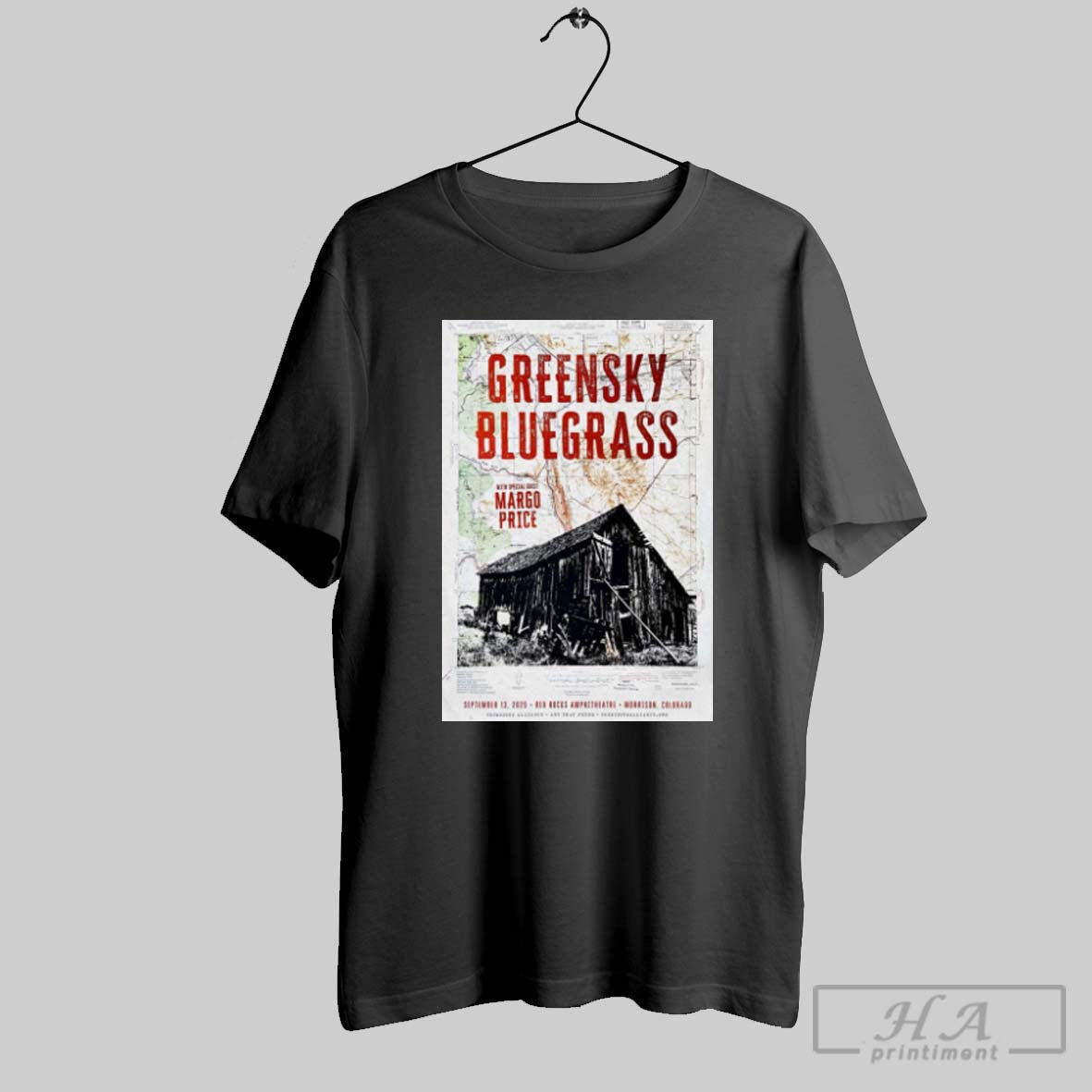 Official Poster Greensky Bluegrass September 13 2025 Red Rocks Amphitheatre In Morrison Co