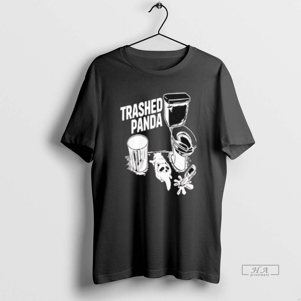 Official Racoon In Toilet Trashed Panda Drunk T-Shirts, Hoodie, Sweatshirt | PureTeeCo.com