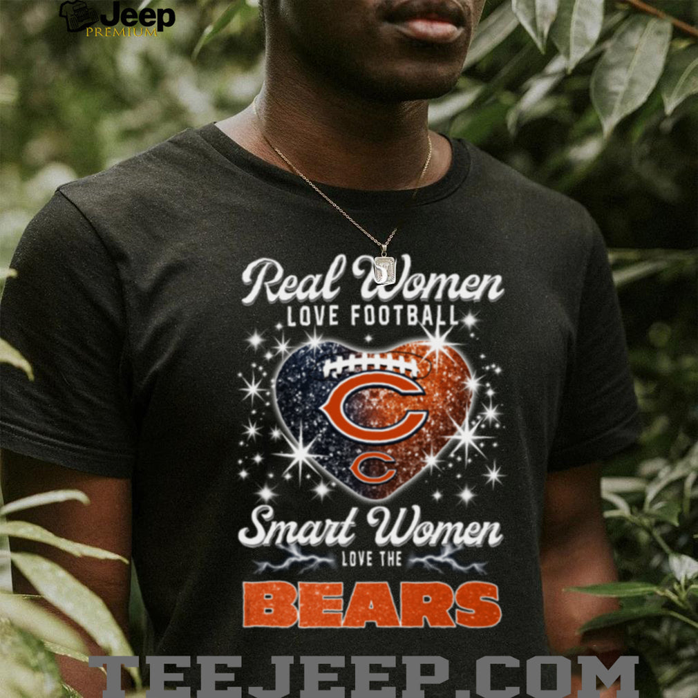 Real Women Love Football Smart Women Love The Bears Diamond Heart Shirt